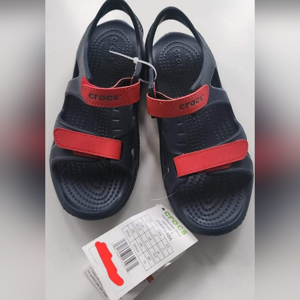 CROCS Kids Sandals in Navy and Red